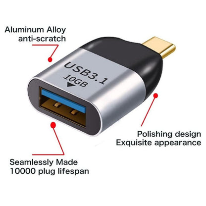 USB 3.0 ประเภท A หญิงถึง USB 3.1 ประเภท C โฮสต์ชาย OTG ข้อมูล 10Gbps Adapter สำหรับแล็ปท็อปและโทรศัพท์