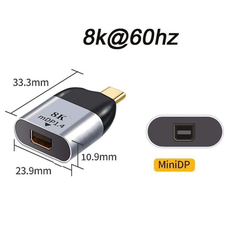 อะแดปเตอร์ USB C เป็น Mini DisplayPort 4K 60hz สำหรับแล็ปท็อปโทรศัพท์แท็บเล็ต