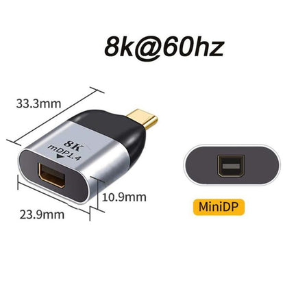 อะแดปเตอร์ USB C เป็น Mini DisplayPort 4K 60hz สำหรับแล็ปท็อปโทรศัพท์แท็บเล็ต