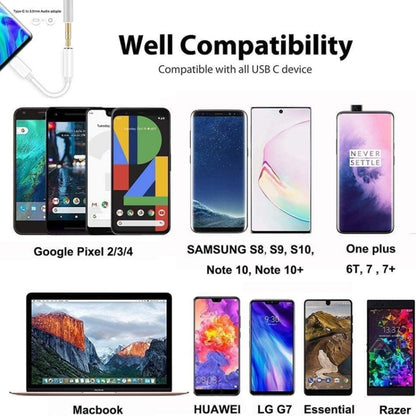 ประเภท C ถึง 3.5 มม.อะแดปเตอร์แจ็คหูฟังหญิงสำหรับ Samsung Galaxy S22 S22 + S21 S21 + S20 S20 + Ultra หมายเหตุ 20 หมายเหตุ 10 Plus S10 PLUS S10e S9 + S8 PLUS, DS-NO10T35