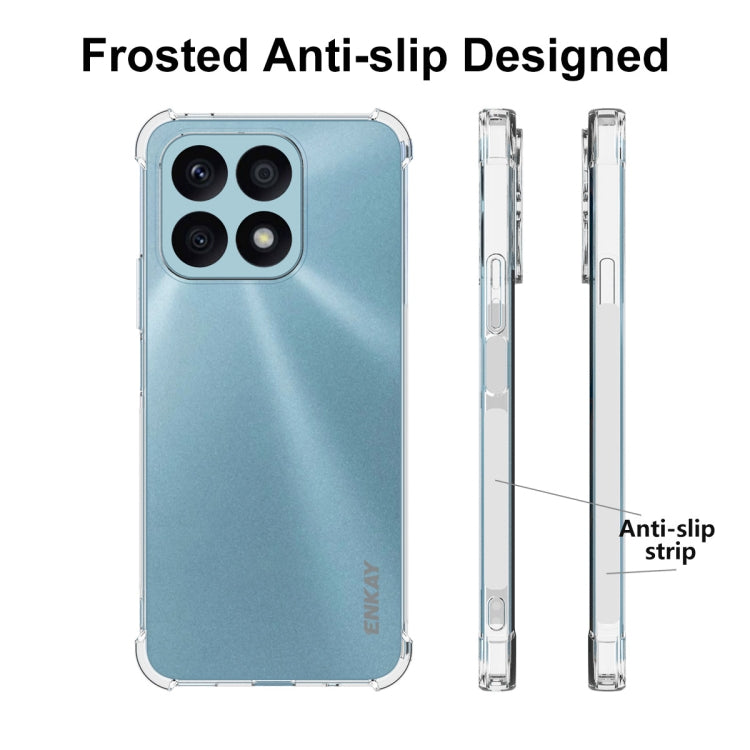 สำหรับเกียรติยศ X8A 4G Global ENKAY Hat-Prince Clear TPU เคสโทรศัพท์กันกระแทก, For Honor X8A 4G Global