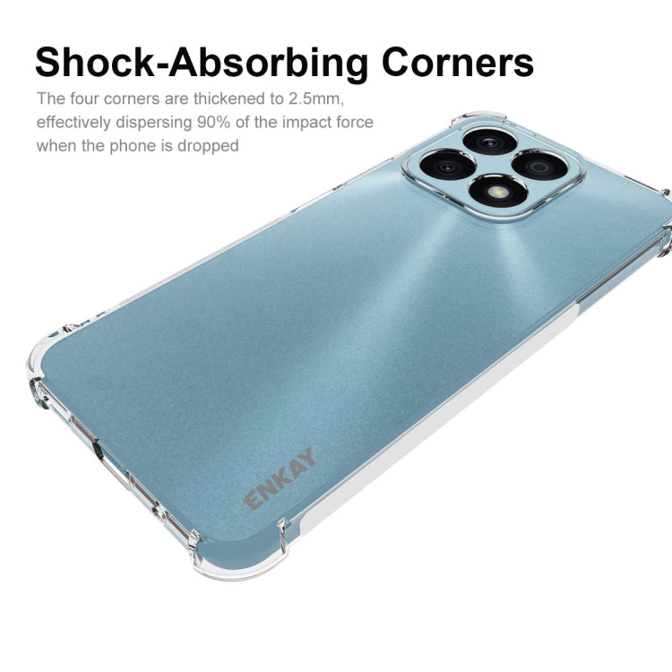 สำหรับเกียรติยศ X8A 4G Global ENKAY Hat-Prince Clear TPU เคสโทรศัพท์กันกระแทก, For Honor X8A 4G Global