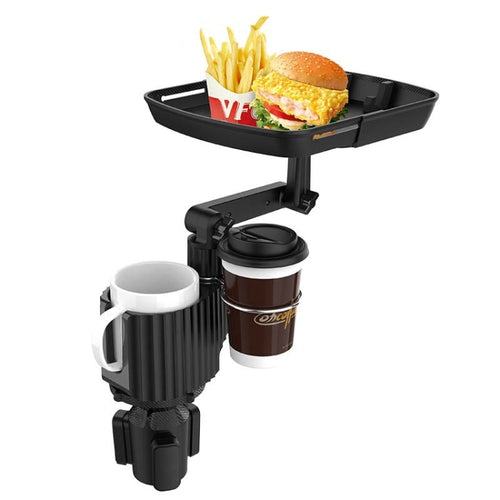 A01 Universal Adjustable Car Tray ที่วางแก้วแบบพกพาถาดอาหารขยายที่วางแก้วในรถ, A01
