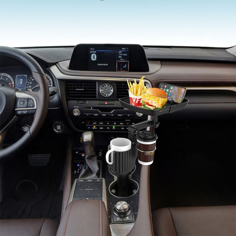 A01 Universal Adjustable Car Tray ที่วางแก้วแบบพกพาถาดอาหารขยายที่วางแก้วในรถ, A01