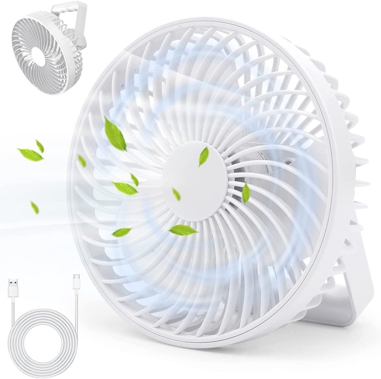 มัลติฟังก์ชั่น LED แบบชาร์จไฟกลางแจ้งแบบพกพาเต็นท์แคมป์พัดลม, สีดำ, สีขาว