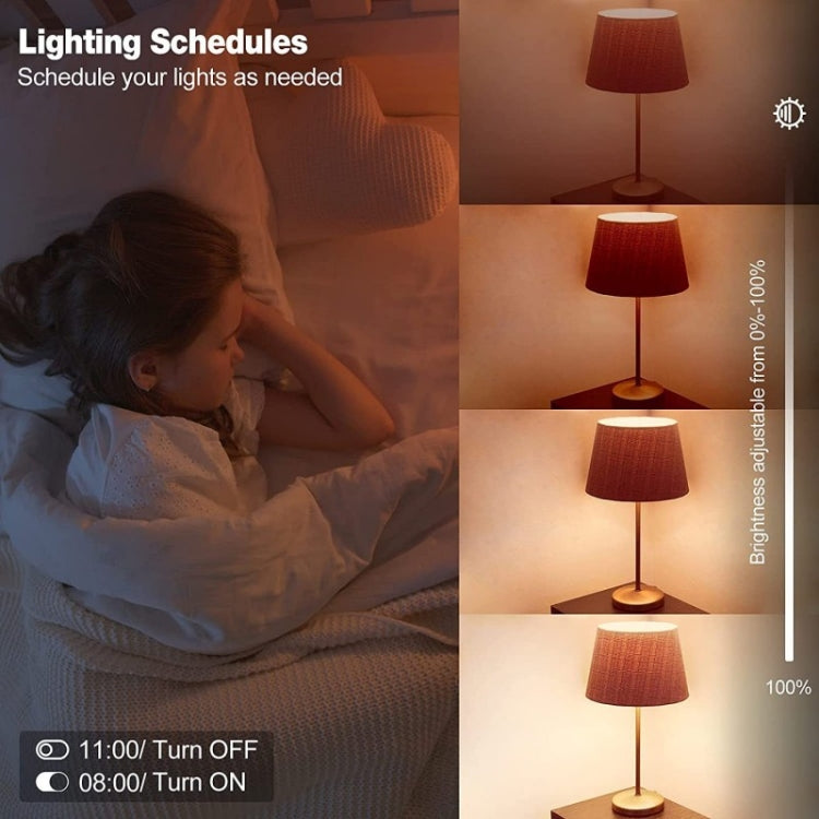 DP01 TUYA WiFi สมาร์ทหลอดไฟ 15W E26 E27 RGB + สีขาว + หลอดไฟ LED สีขาวอุ่น, 1PC