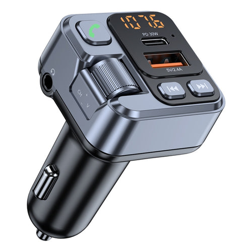 T16 เครื่องเล่น MP3 ที่ชาร์จเร็วไร้สาย Bluetooth 5.1 เครื่องส่งสัญญาณ FM ชุดแฮนด์ฟรีในรถยนต์, T16 Bluetooth 5.1