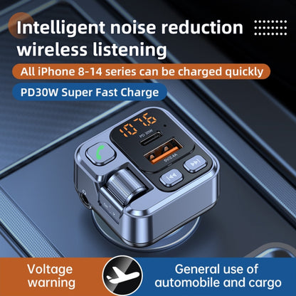 T16 เครื่องเล่น MP3 ที่ชาร์จเร็วไร้สาย Bluetooth 5.1 เครื่องส่งสัญญาณ FM ชุดแฮนด์ฟรีในรถยนต์, T16 Bluetooth 5.1