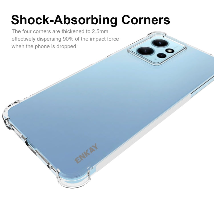 สำหรับ Xiaomi Redmi Note 12 4G Global ENKAY Clear TPU กันกระแทกเคสโทรศัพท์กันลื่น, For Xiaomi Redmi Note 12 4G Global