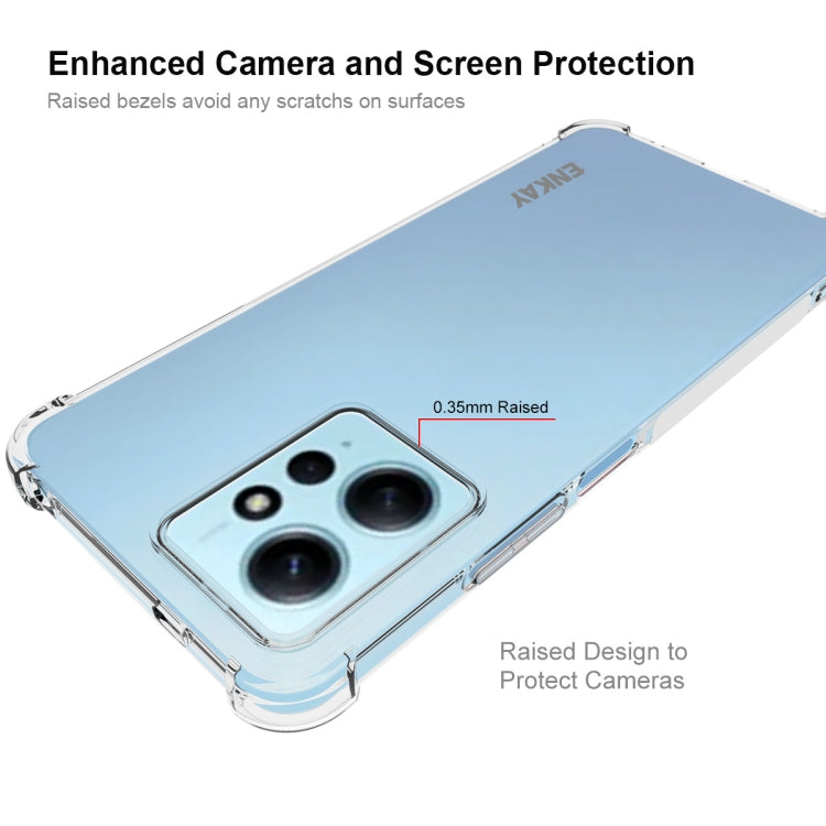 สำหรับ Xiaomi Redmi Note 12 4G Global ENKAY Clear TPU กันกระแทกเคสโทรศัพท์กันลื่น, For Xiaomi Redmi Note 12 4G Global