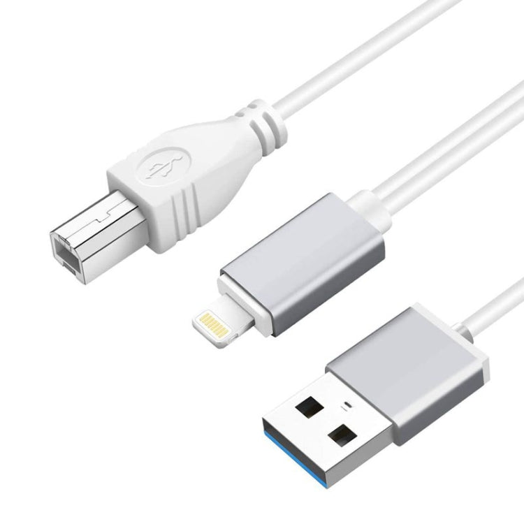 1m 8 Pin to USB + MIDI เครื่องดนตรีอิเล็กทรอนิกส์ & OTG และชาร์จสายเคเบิลมัลติฟังก์ชั่นเข้ากันได้กับ iOS 10-14, MIDI + OTG