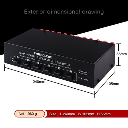 3 อินพุต 3 เอาต์พุตเพาเวอร์แอมป์และสวิตช์ลำโพง Speaker Switch Splitter Comparator, B036