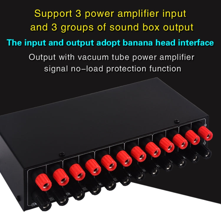 3 อินพุต 3 เอาต์พุตเพาเวอร์แอมป์และสวิตช์ลำโพง Speaker Switch Splitter Comparator, B036