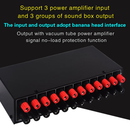 3 อินพุต 3 เอาต์พุตเพาเวอร์แอมป์และสวิตช์ลำโพง Speaker Switch Splitter Comparator, B036