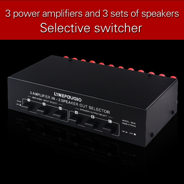 3 อินพุต 3 เอาต์พุตเพาเวอร์แอมป์และสวิตช์ลำโพง Speaker Switch Splitter Comparator, B036