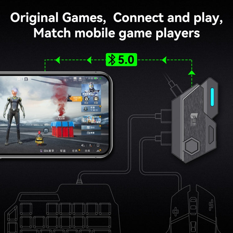 Gamwing Mix SE Bluetooth 5.0 Elite Mobile Controller คีย์บอร์ด เมาส์ Converter, Mix SE