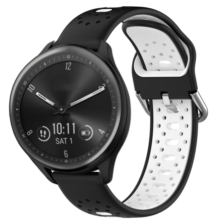 สายนาฬิกาซิลิโคนสองสีระบายอากาศ 20 มม, For GarminMove Trend, For Garmin Vivomove Sport, For Garmin Vivoactive3