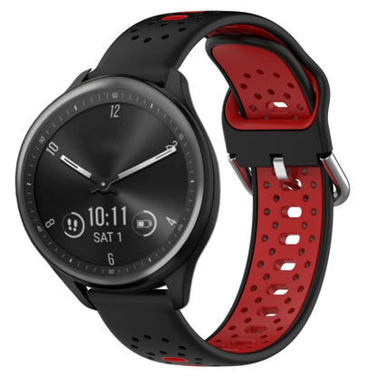 สายนาฬิกาซิลิโคนสองสีระบายอากาศ 20 มม, For GarminMove Trend, For Garmin Vivomove Sport, For Garmin Vivoactive3
