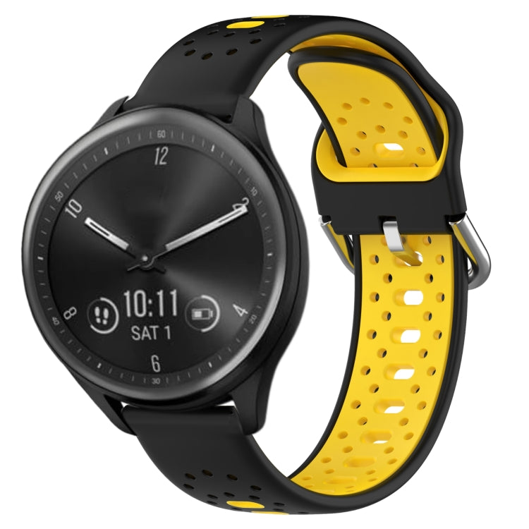สายนาฬิกาซิลิโคนสองสีระบายอากาศ 20 มม, For GarminMove Trend, For Garmin Vivomove Sport, For Garmin Vivoactive3