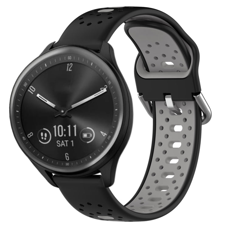 สายนาฬิกาซิลิโคนสองสีระบายอากาศ 20 มม, For GarminMove Trend, For Garmin Vivomove Sport, For Garmin Vivoactive3