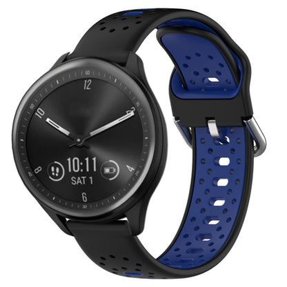 สายนาฬิกาซิลิโคนสองสีระบายอากาศ 20 มม, For GarminMove Trend, For Garmin Vivomove Sport, For Garmin Vivoactive3