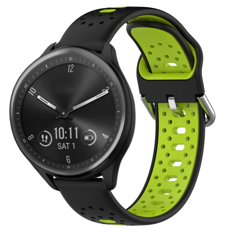 สายนาฬิกาซิลิโคนสองสีระบายอากาศ 20 มม, For GarminMove Trend, For Garmin Vivomove Sport, For Garmin Vivoactive3