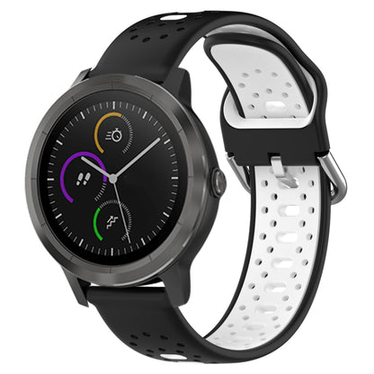 สายนาฬิกาซิลิโคนสองสีระบายอากาศ 20 มม, For GarminMove Trend, For Garmin Vivomove Sport, For Garmin Vivoactive3