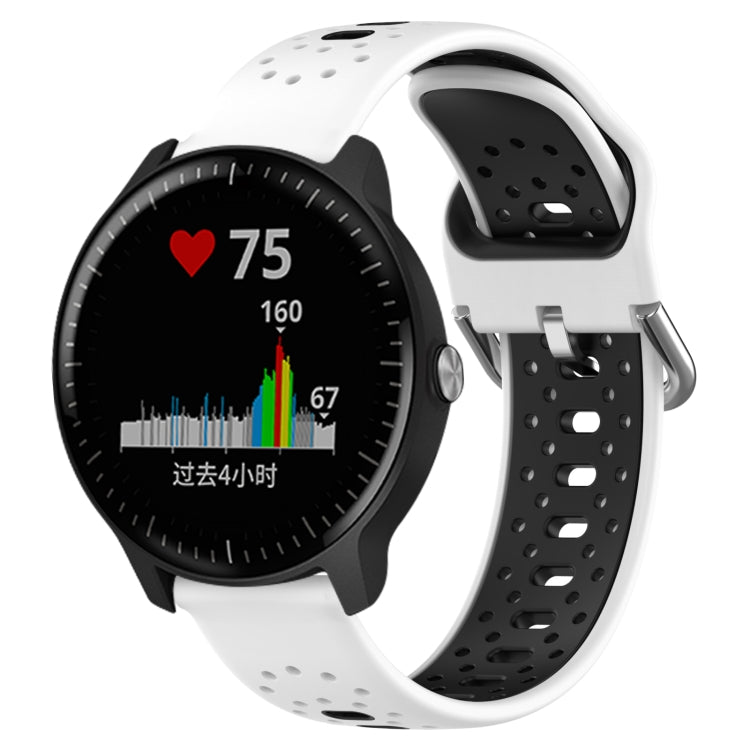 สายนาฬิกาซิลิโคนสองสีระบายอากาศ 20 มม, For Garmin Vivoactive3 Music, For Garmin Venu 2 Plus, For Garmin Approach S40