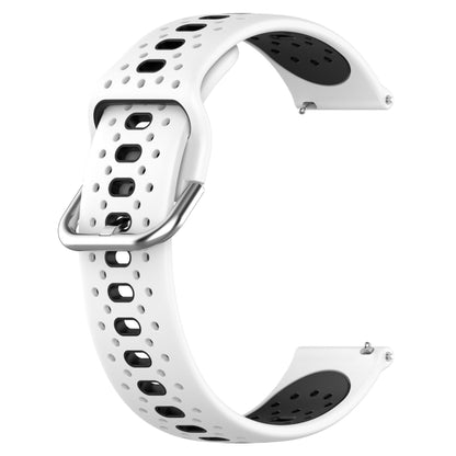 สายนาฬิกาซิลิโคนสองสีระบายอากาศ 20 มม, For Garmin Vivoactive3 Music, For Garmin Venu 2 Plus, For Garmin Approach S40