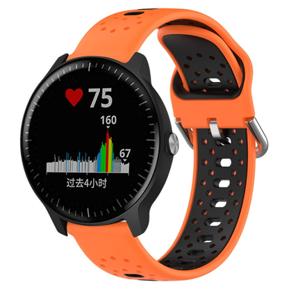 สายนาฬิกาซิลิโคนสองสีระบายอากาศ 20 มม, For Garmin Vivoactive3 Music, For Garmin Venu 2 Plus, For Garmin Approach S40