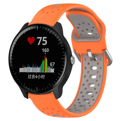 สายนาฬิกาซิลิโคนสองสีระบายอากาศ 20 มม, For Garmin Vivoactive3 Music, For Garmin Venu 2 Plus, For Garmin Approach S40