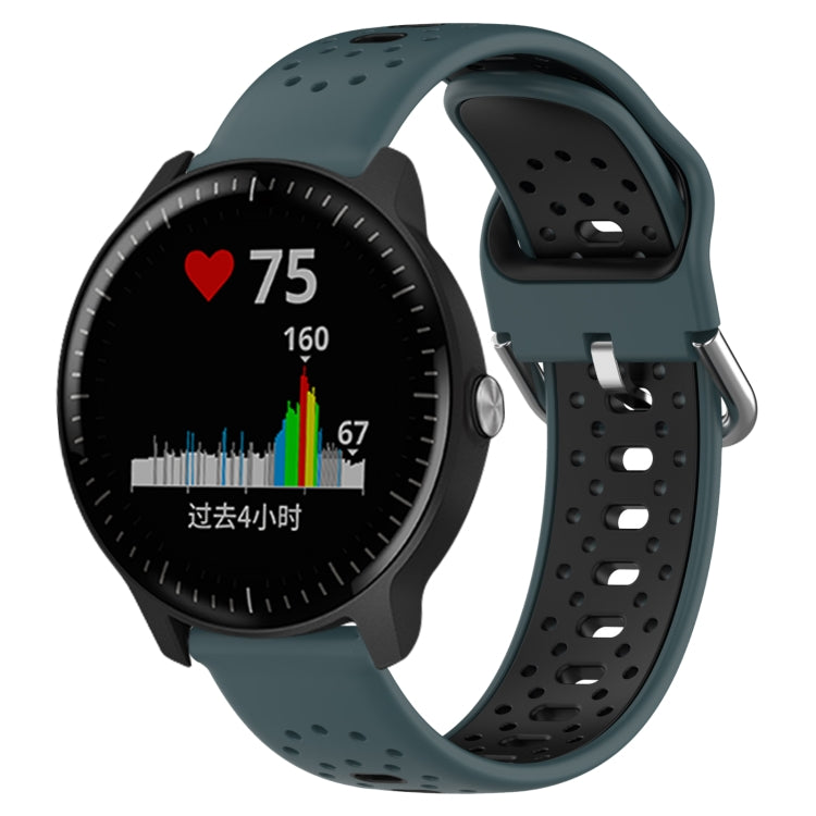 สายนาฬิกาซิลิโคนสองสีระบายอากาศ 20 มม, For Garmin Vivoactive3 Music, For Garmin Venu 2 Plus, For Garmin Approach S40