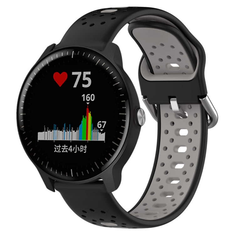 สายนาฬิกาซิลิโคนสองสีระบายอากาศ 20 มม, For Garmin Vivoactive3 Music, For Garmin Venu 2 Plus, For Garmin Approach S40