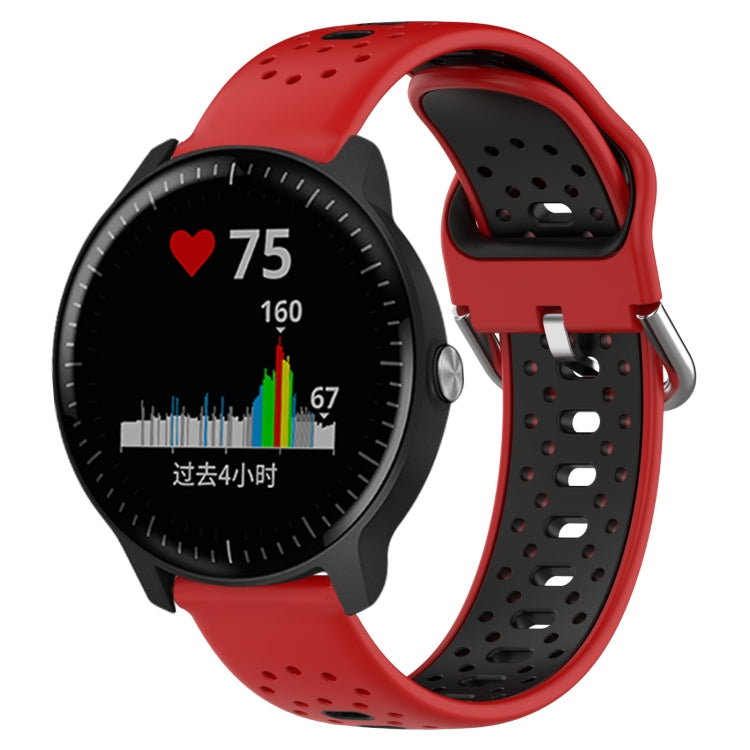 สายนาฬิกาซิลิโคนสองสีระบายอากาศ 20 มม, For Garmin Vivoactive3 Music, For Garmin Venu 2 Plus, For Garmin Approach S40