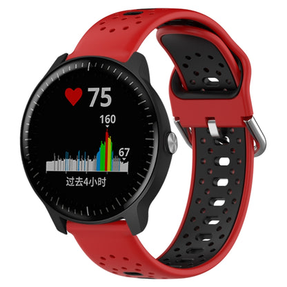 สายนาฬิกาซิลิโคนสองสีระบายอากาศ 20 มม, For Garmin Vivoactive3 Music, For Garmin Venu 2 Plus, For Garmin Approach S40