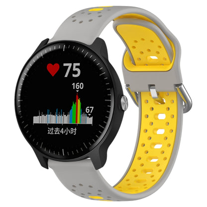 สายนาฬิกาซิลิโคนสองสีระบายอากาศ 20 มม, For Garmin Vivoactive3 Music, For Garmin Venu 2 Plus, For Garmin Approach S40