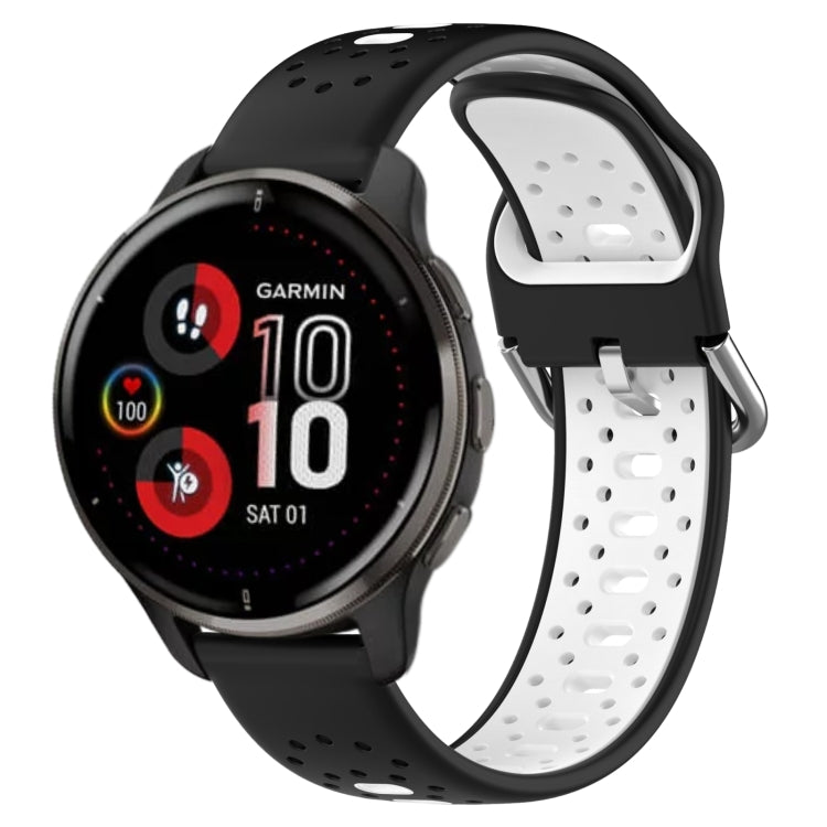 สายนาฬิกาซิลิโคนสองสีระบายอากาศ 20 มม, For Garmin Vivoactive3 Music, For Garmin Venu 2 Plus, For Garmin Approach S40