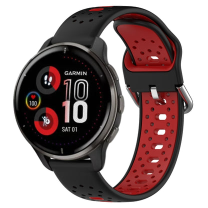 สายนาฬิกาซิลิโคนสองสีระบายอากาศ 20 มม, For Garmin Vivoactive3 Music, For Garmin Venu 2 Plus, For Garmin Approach S40