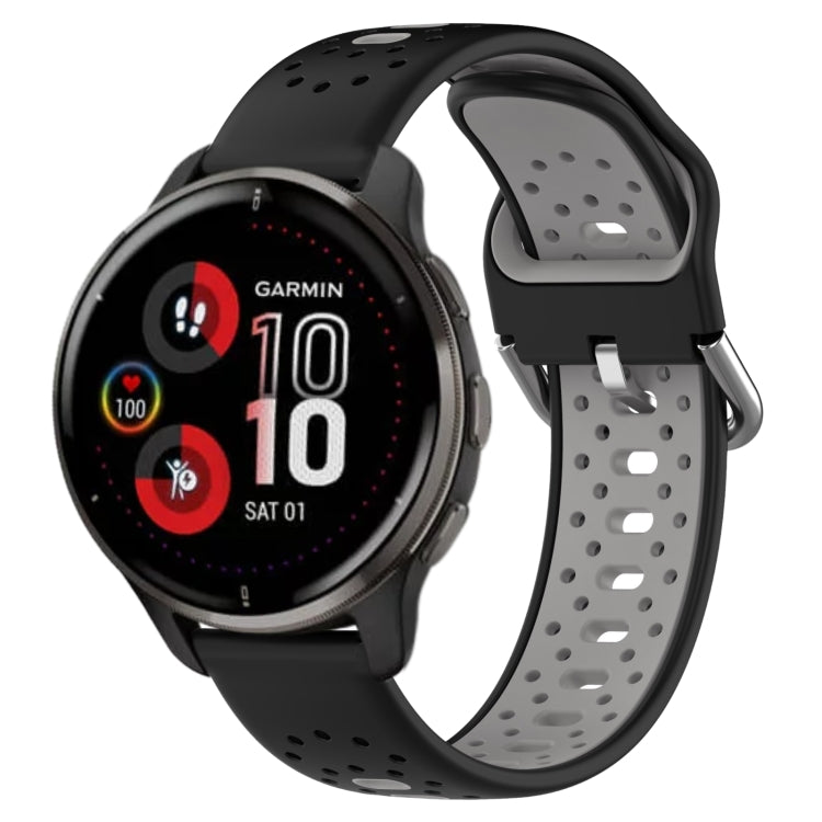 สายนาฬิกาซิลิโคนสองสีระบายอากาศ 20 มม, For Garmin Vivoactive3 Music, For Garmin Venu 2 Plus, For Garmin Approach S40