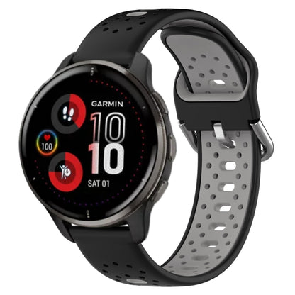 สายนาฬิกาซิลิโคนสองสีระบายอากาศ 20 มม, For Garmin Vivoactive3 Music, For Garmin Venu 2 Plus, For Garmin Approach S40