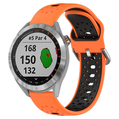 สายนาฬิกาซิลิโคนสองสีระบายอากาศ 20 มม, For Garmin Vivoactive3 Music, For Garmin Venu 2 Plus, For Garmin Approach S40