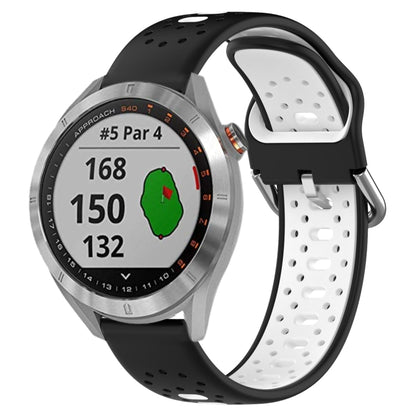 สายนาฬิกาซิลิโคนสองสีระบายอากาศ 20 มม, For Garmin Vivoactive3 Music, For Garmin Venu 2 Plus, For Garmin Approach S40