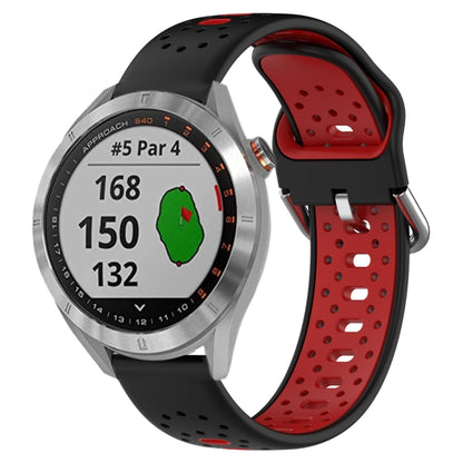 สายนาฬิกาซิลิโคนสองสีระบายอากาศ 20 มม, For Garmin Vivoactive3 Music, For Garmin Venu 2 Plus, For Garmin Approach S40