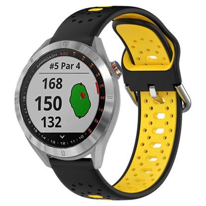 สายนาฬิกาซิลิโคนสองสีระบายอากาศ 20 มม, For Garmin Vivoactive3 Music, For Garmin Venu 2 Plus, For Garmin Approach S40