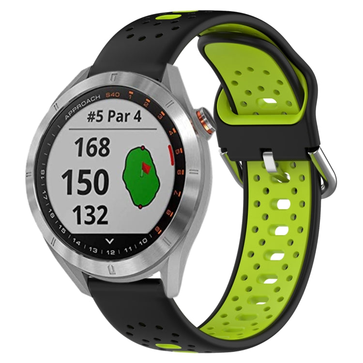 สายนาฬิกาซิลิโคนสองสีระบายอากาศ 20 มม, For Garmin Vivoactive3 Music, For Garmin Venu 2 Plus, For Garmin Approach S40