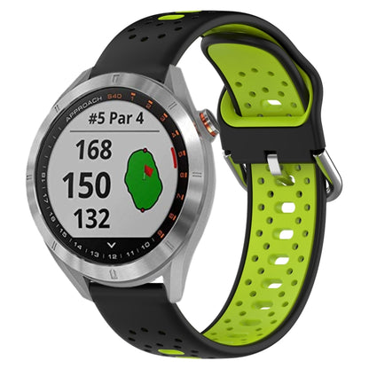 สายนาฬิกาซิลิโคนสองสีระบายอากาศ 20 มม, For Garmin Vivoactive3 Music, For Garmin Venu 2 Plus, For Garmin Approach S40