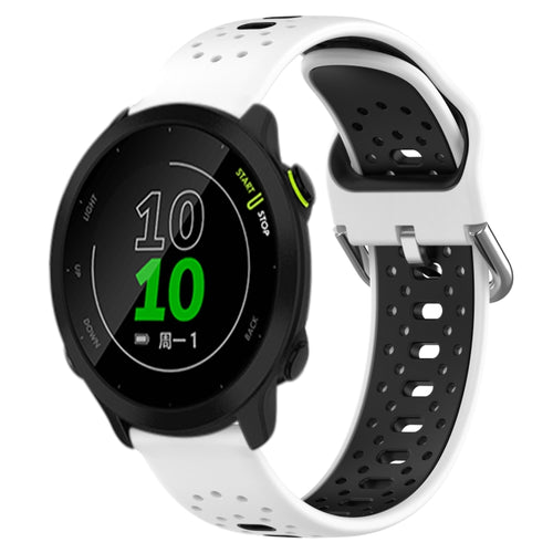 สายนาฬิกาซิลิโคนสองสีระบายอากาศ 20 มม, For Garmin Forerunner 158, For Garmin Forerunner 55, For Garmin Venu