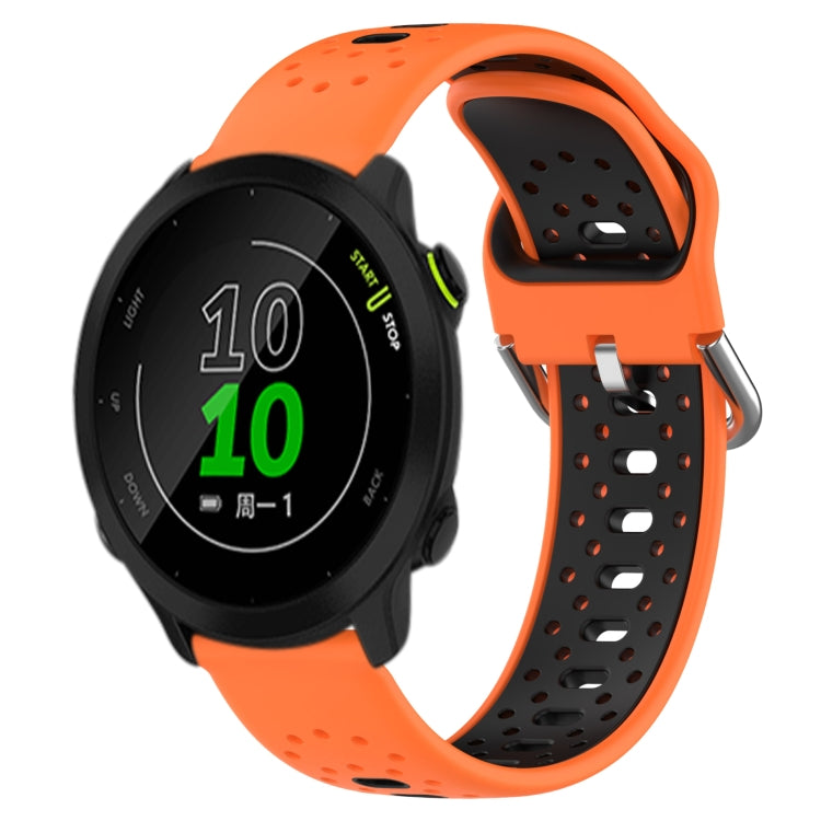 สายนาฬิกาซิลิโคนสองสีระบายอากาศ 20 มม, For Garmin Forerunner 158, For Garmin Forerunner 55, For Garmin Venu