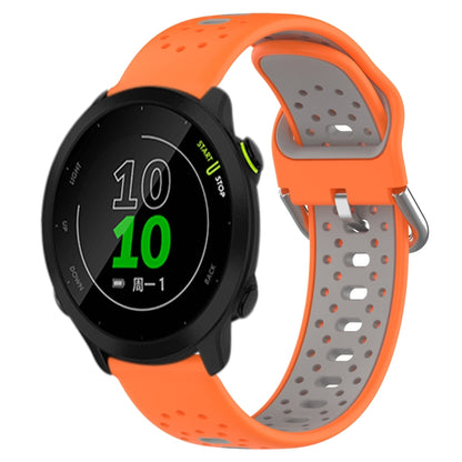 สายนาฬิกาซิลิโคนสองสีระบายอากาศ 20 มม, For Garmin Forerunner 158, For Garmin Forerunner 55, For Garmin Venu