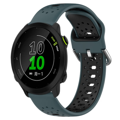 สายนาฬิกาซิลิโคนสองสีระบายอากาศ 20 มม, For Garmin Forerunner 158, For Garmin Forerunner 55, For Garmin Venu
